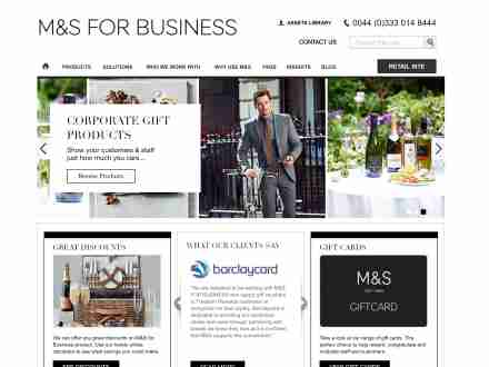 Screenshot of the M&S For Business website