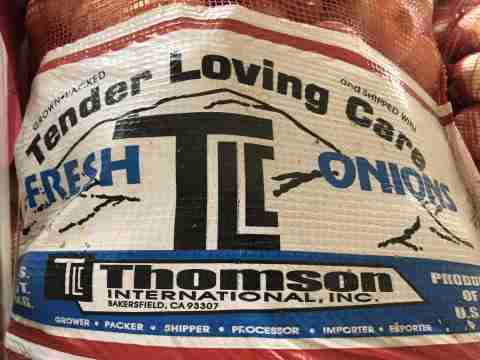 “Product label, Tender Loving Care mesh sack”