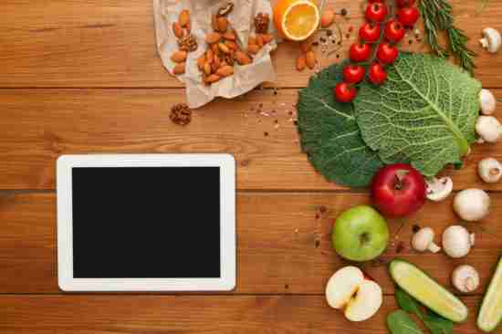 Healthy food, grocery online shopping