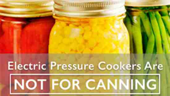 electric pressure cookers canning