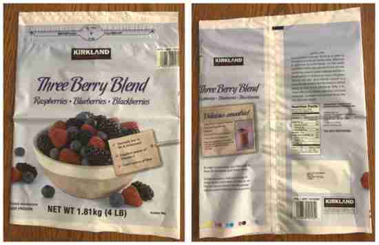 recalled Costco Kirkland frozen berries Townsend Farms