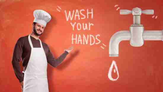 chef wash hands handwashing