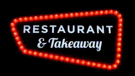 restaurant takeaway carry out sign