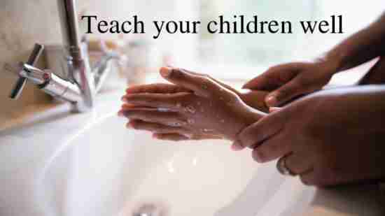 illustration teach your children handwashing