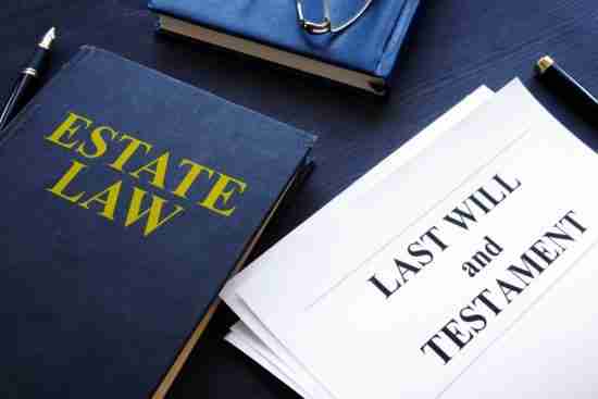 Estate law, last will and testament in a court.
