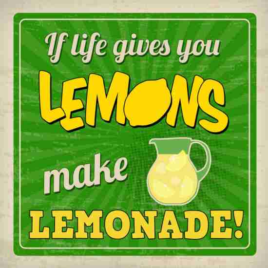 If life gives you lemons make lemonade retro poster